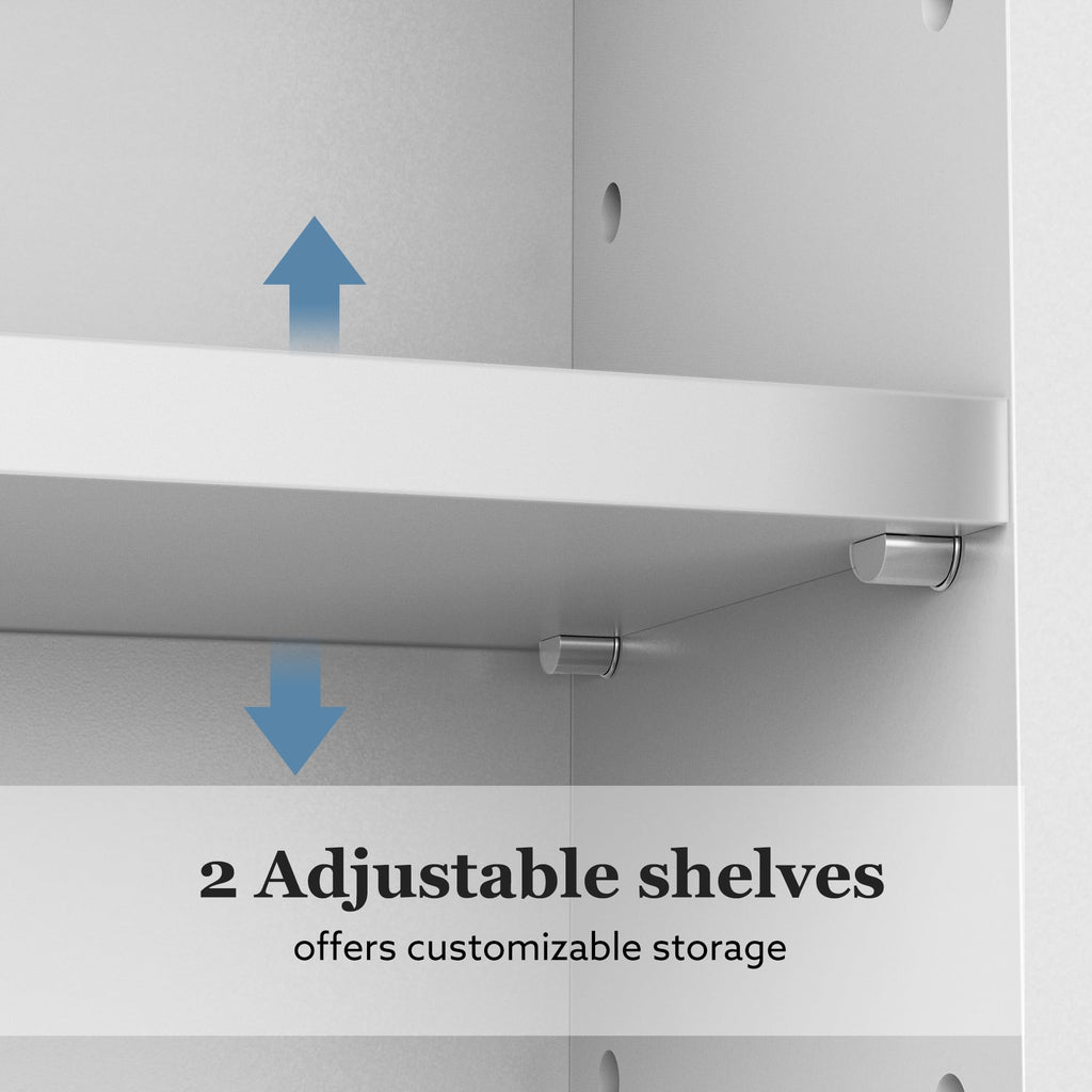 Wall Mounted White Bathroom Storage Cabinet 20x28 inch T8371