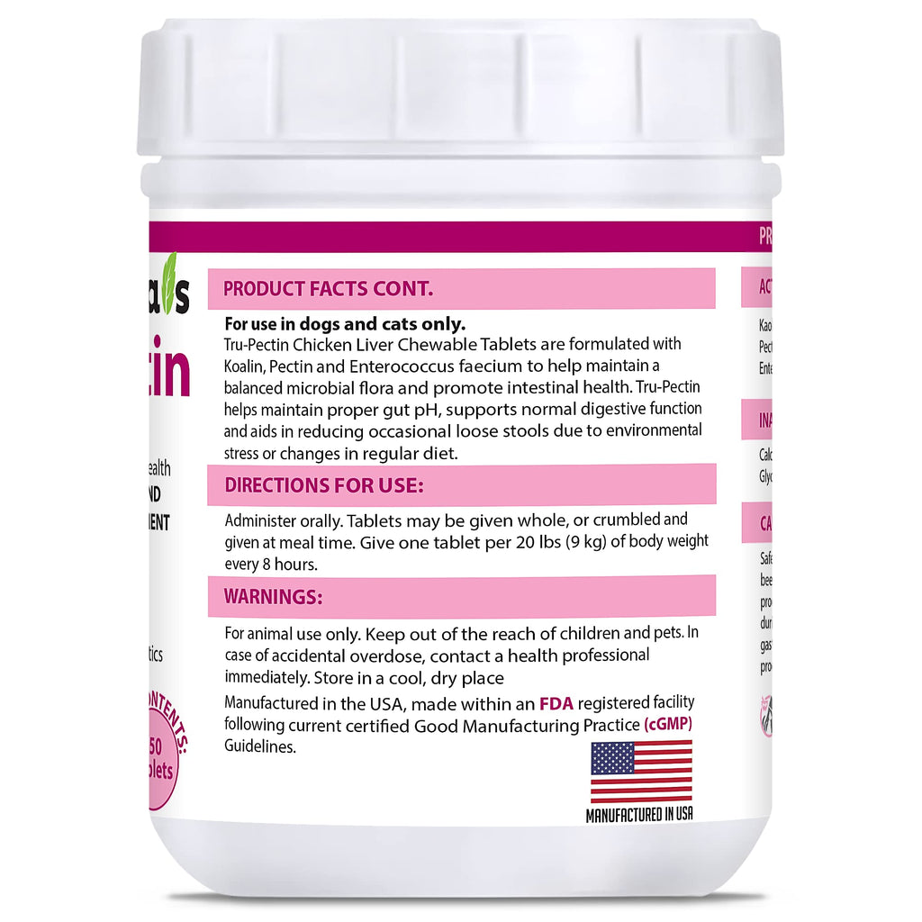 250 Tablets Chicken Liver Flavor Anti-Diarrheal for Dogs & Cats W37549