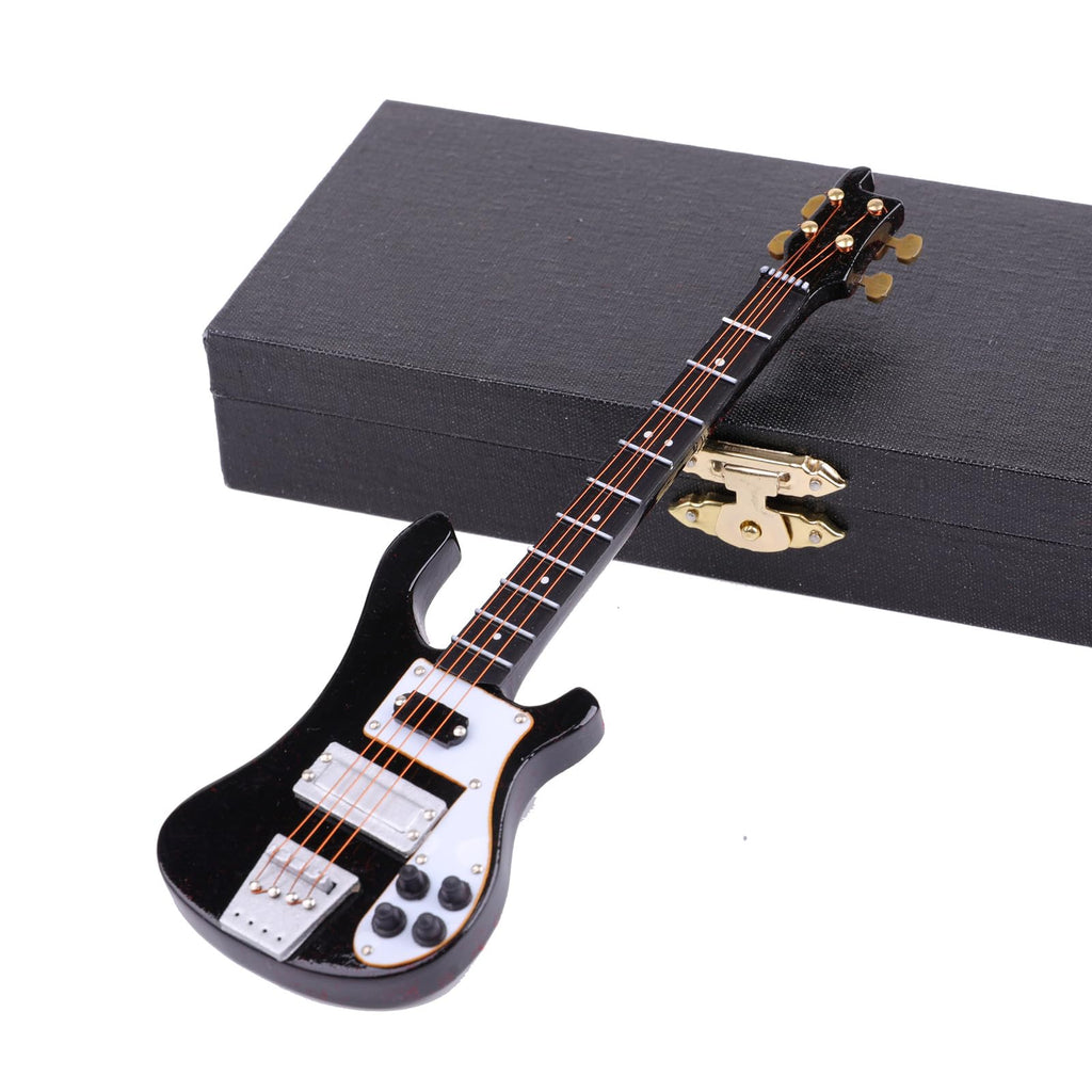 Miniature Electric Bass Guitar with Stand and Case G6769