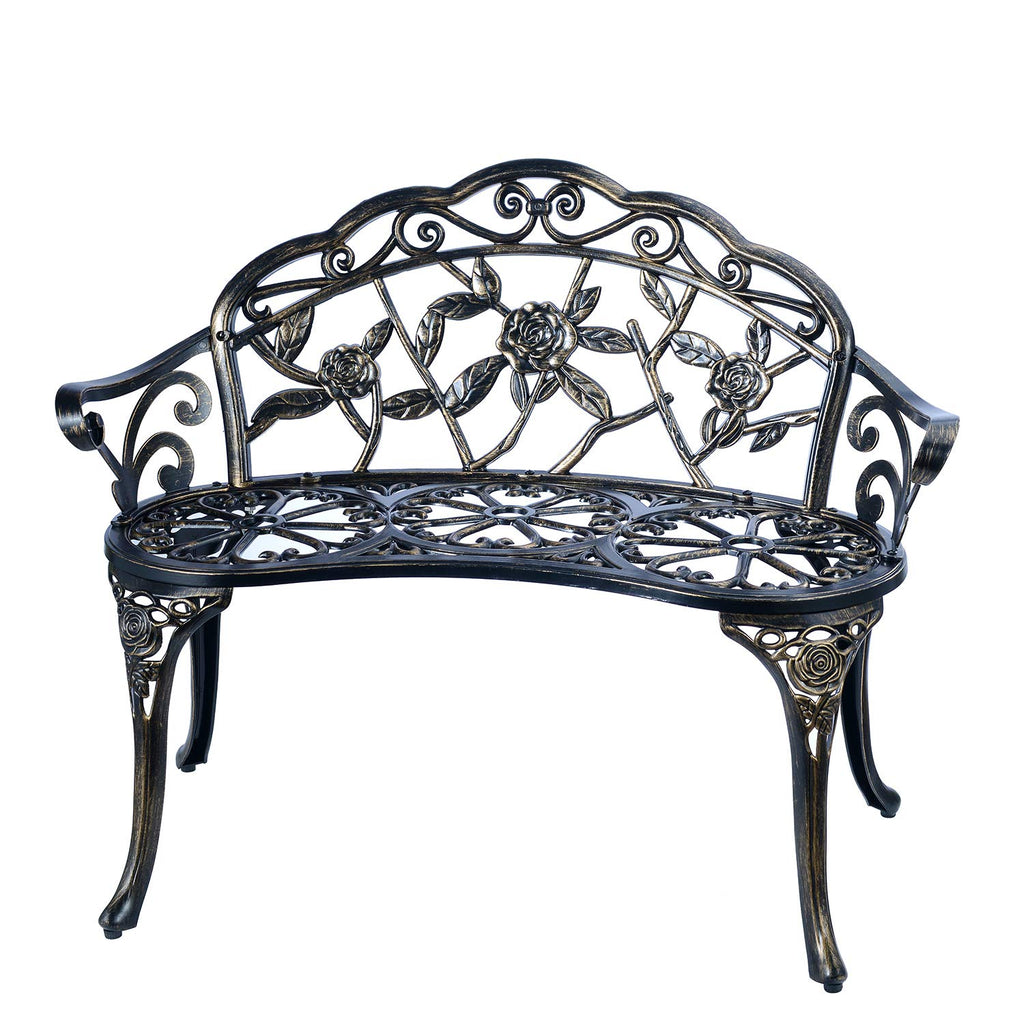 Cast Aluminum Patio Bench S534