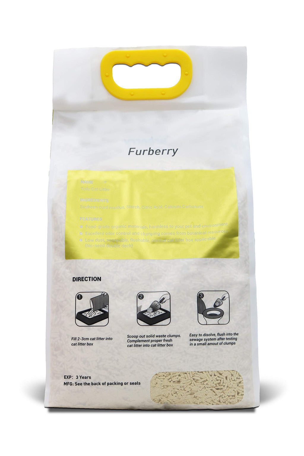 Natural Soy Tofu Cat Litter, Clumping, Flushable, Unscented, 2 Pack F712
