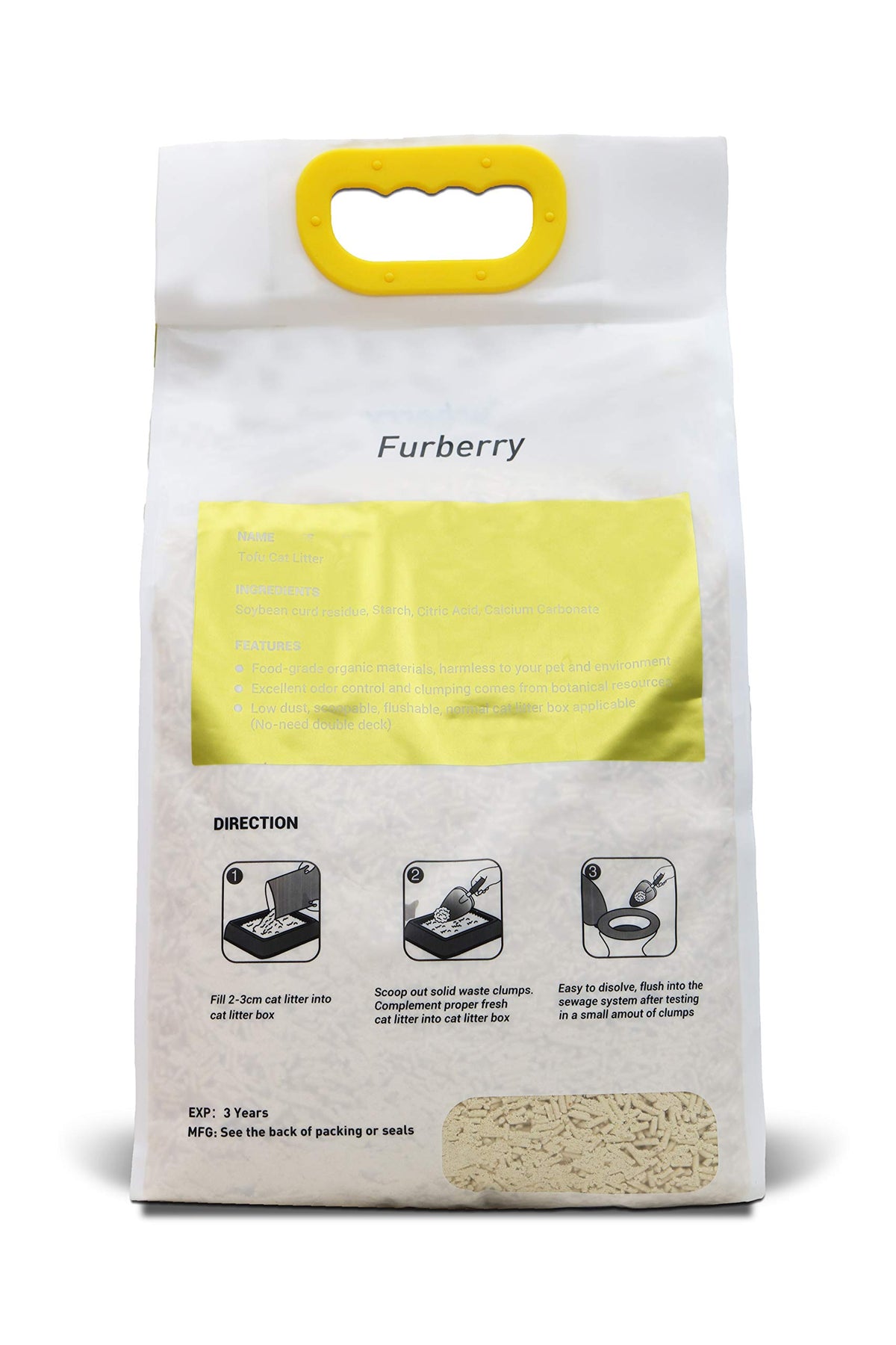 Natural Soy Tofu Cat Litter, Clumping, Flushable, Unscented, 2 Pack F712