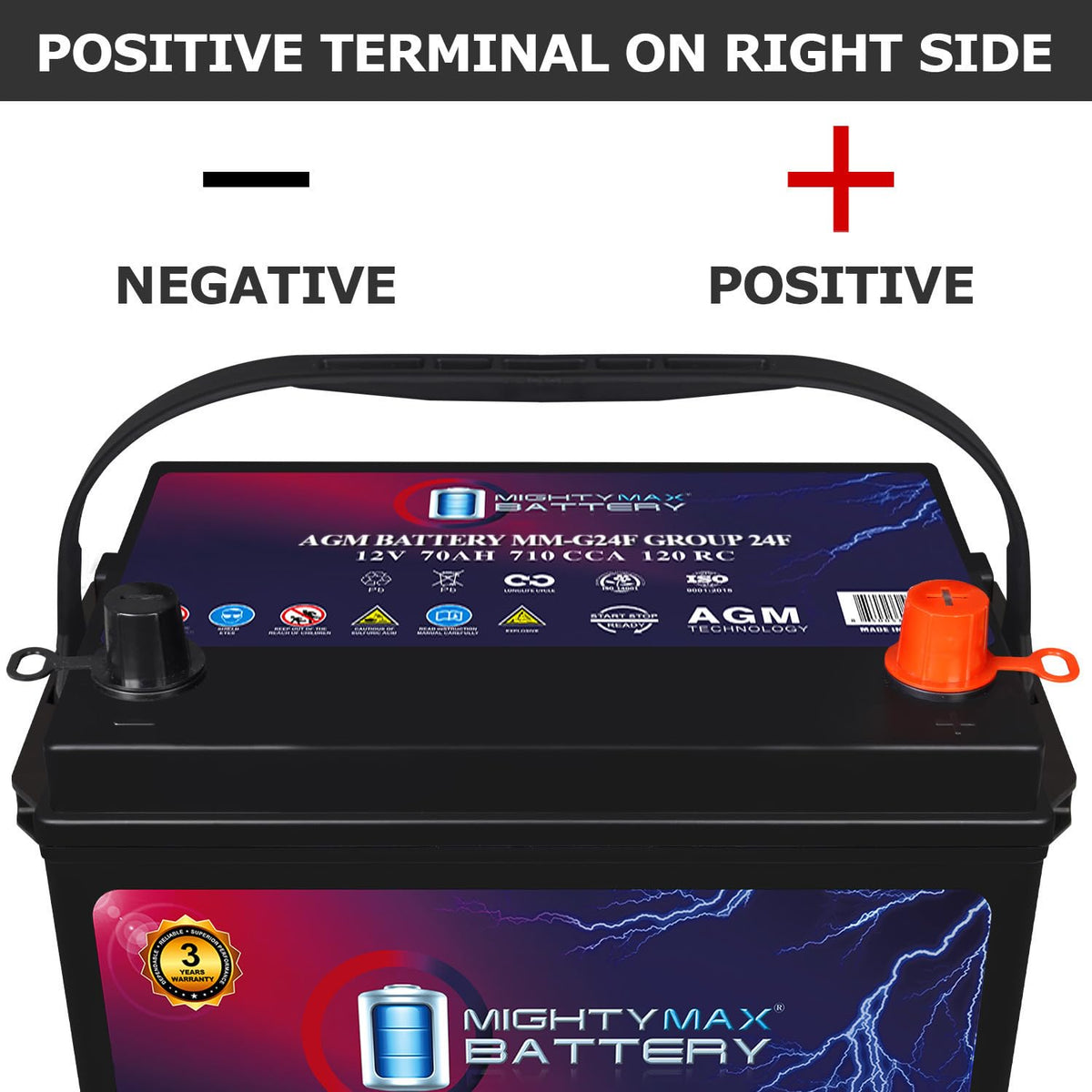 12V 70Ah AGM Replacement Battery O38024