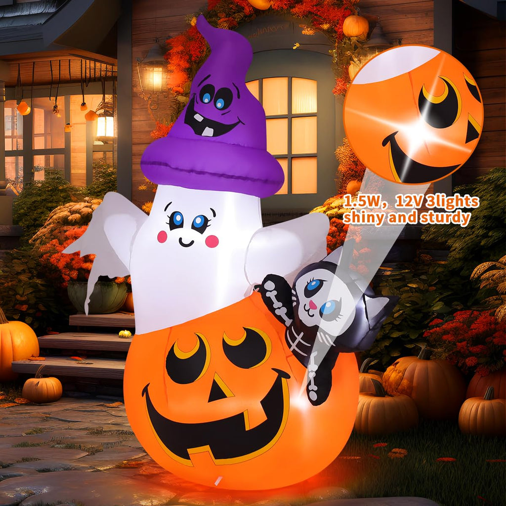 5 FT Halloween Inflatables with Built-in LEDs F237