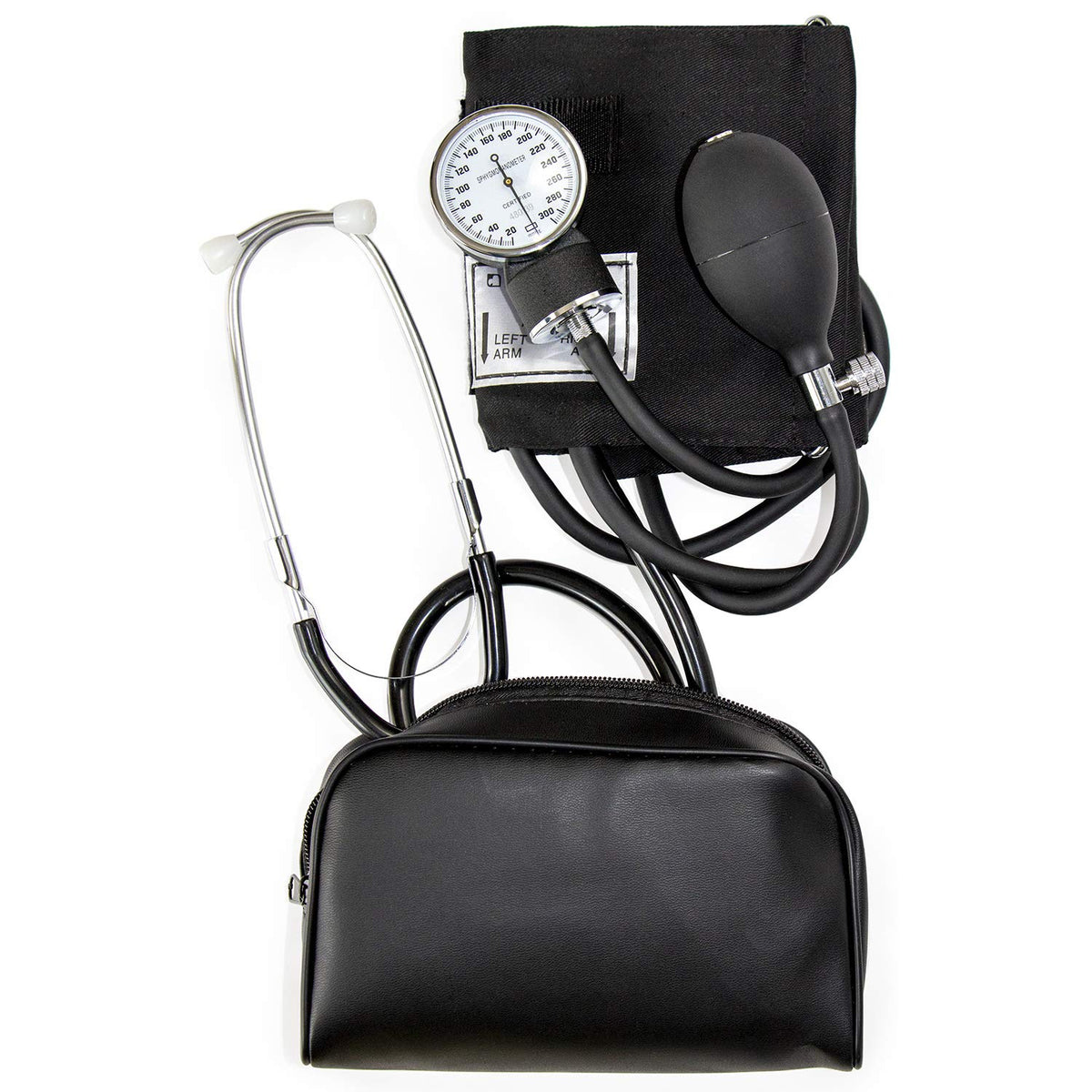 Manual Blood Pressure Monitor with 13-17 Inches Cuff and Attached Stethoscope C440400