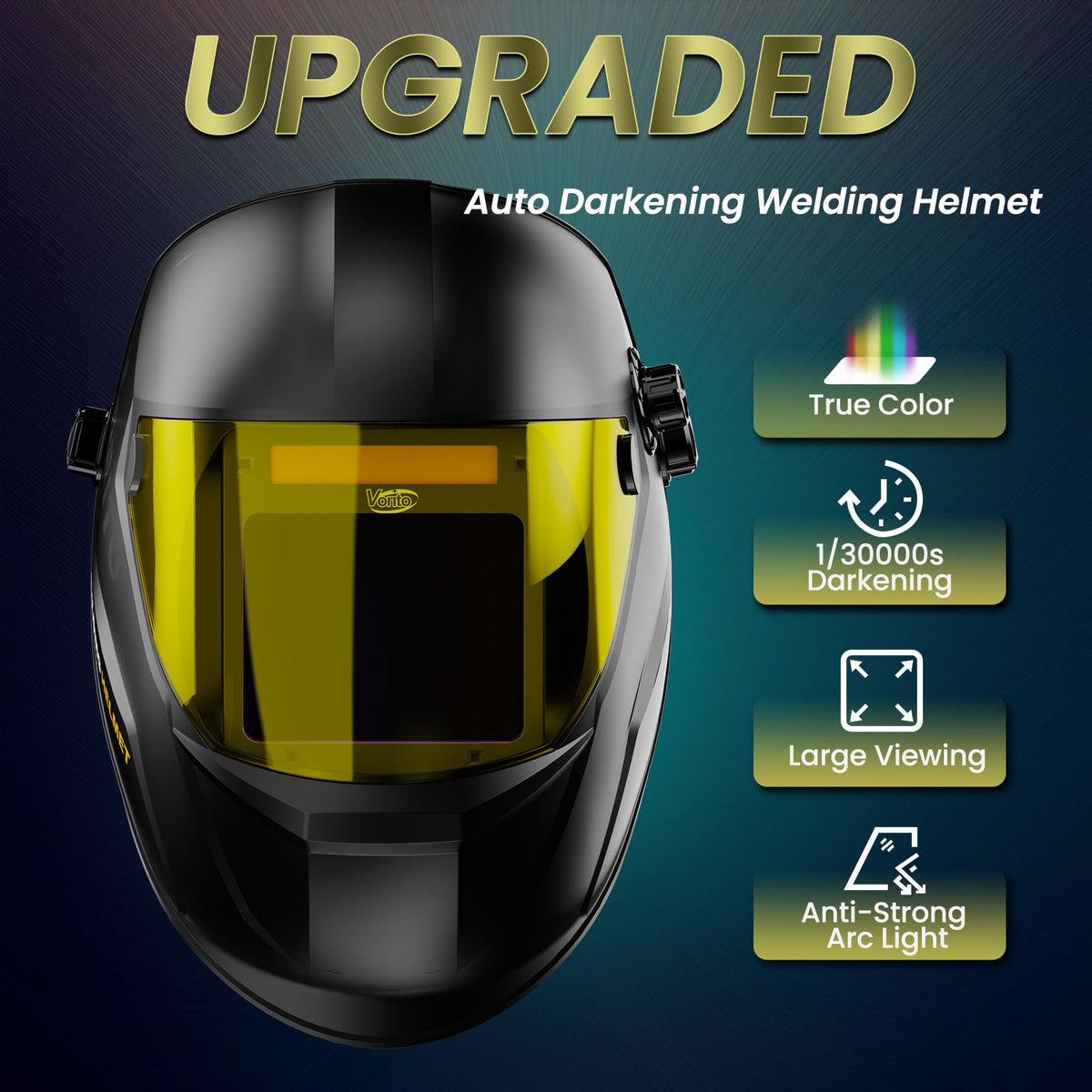 Auto Darkening Welding Helmet True Color Solar Powered D864273