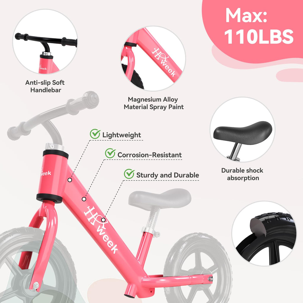 12” No Pedal Adjustable Toddler Balance Bike H815108