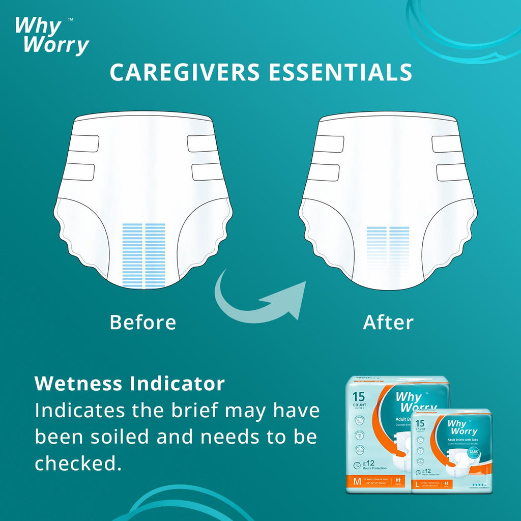 Adult Diapers with Tabs, Large, 15 Count R1178