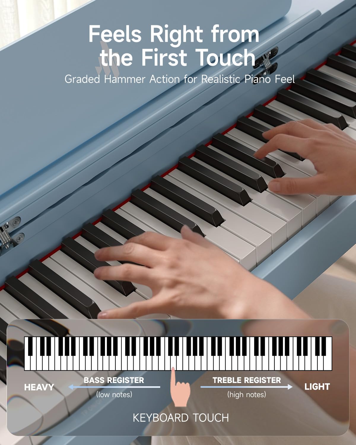 88 Key Weighted Digital Piano with Graded Hammer Action B996