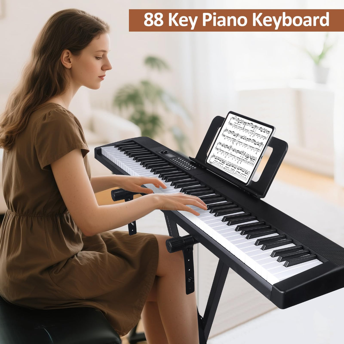 88 Key Electric Digital Piano with Semi Weighted Keys Y551853
