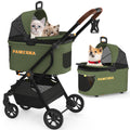 Foldable Pet Stroller with Detachable Carrier E188057