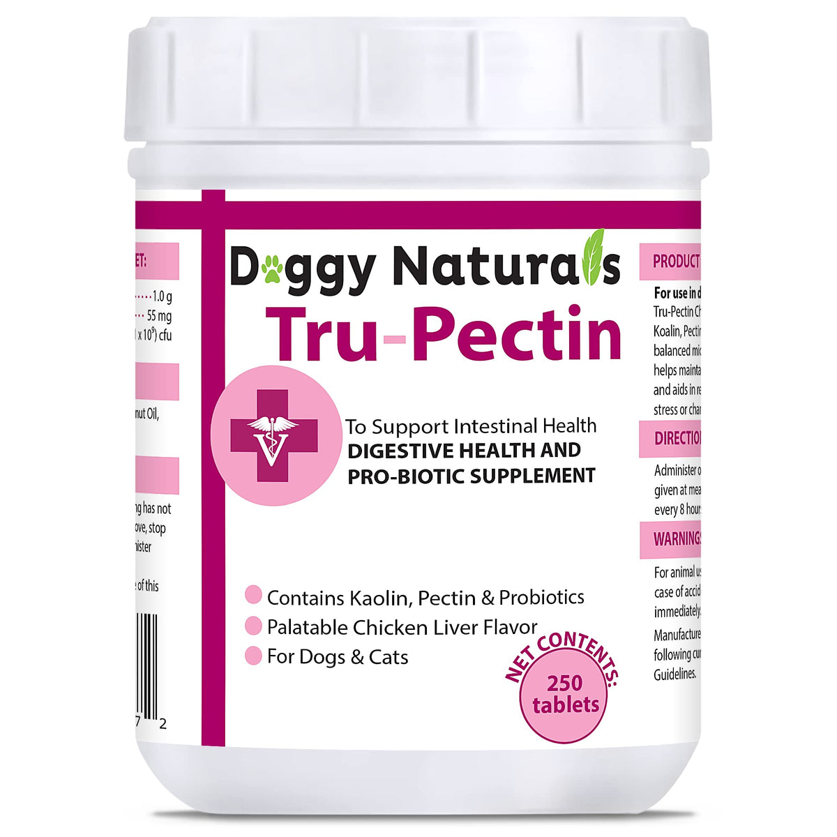 250 Tablets Chicken Liver Flavor Anti-Diarrheal for Dogs & Cats W37549