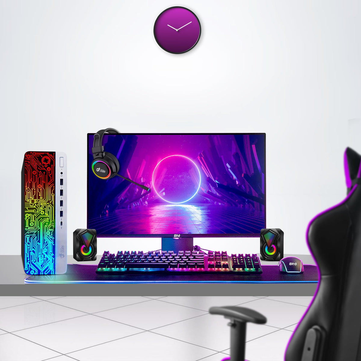 Intel Core i5 16GB DDR4 1TB SSD GT 1030 Gaming Desktop PC with 24 Inch Monitor S809
