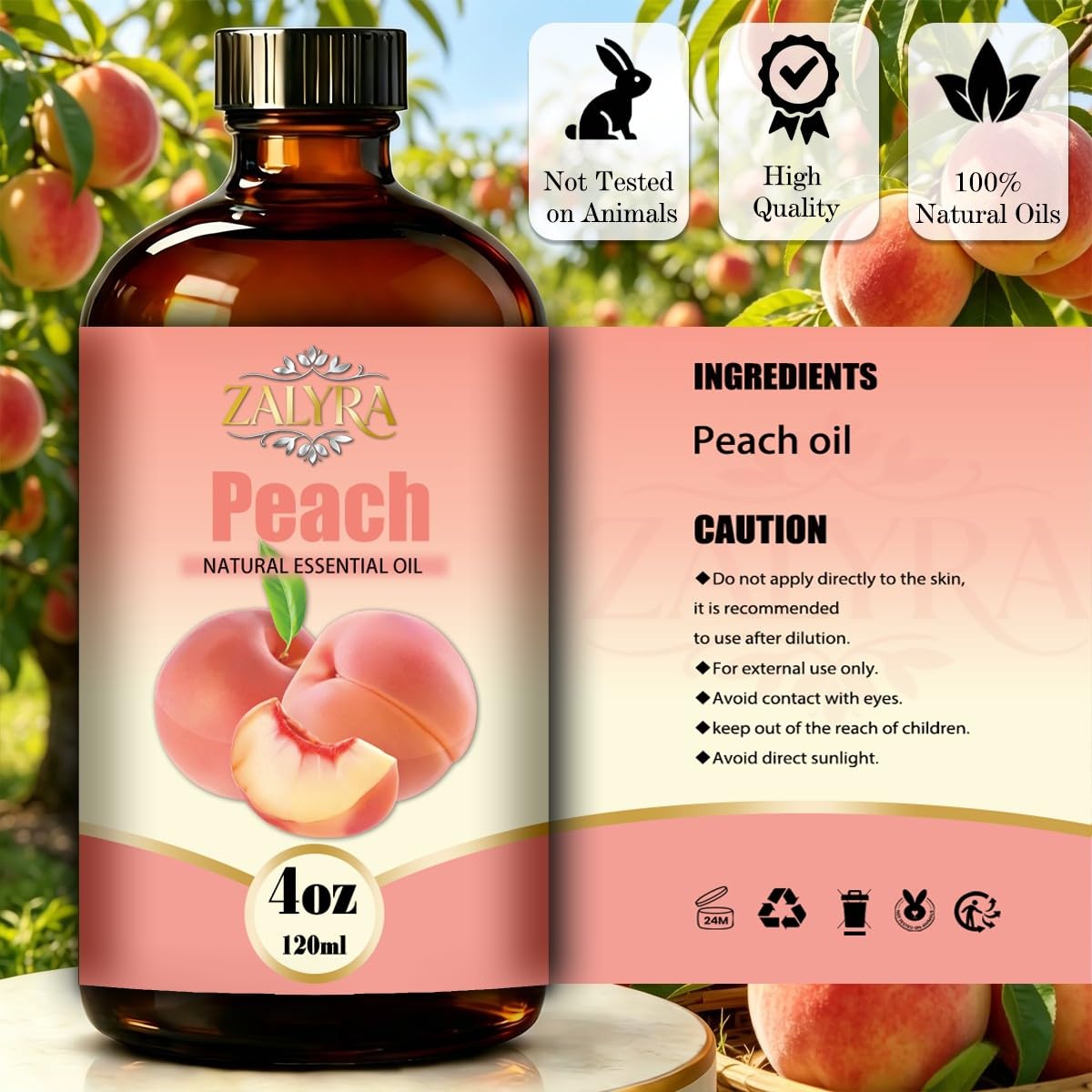 Lavender&Peach Essential Oil 4 Fl Oz+0.33 Fl Oz F4672