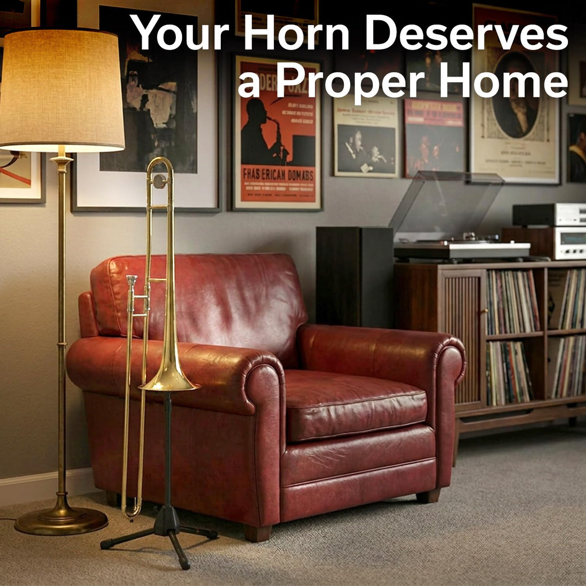Trombone Stand with Tripod Base D283