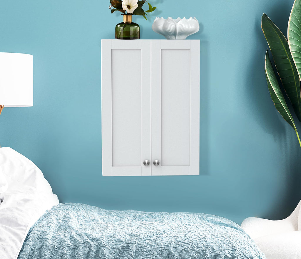 Wall Mounted White Bathroom Storage Cabinet 20x28 inch T8371