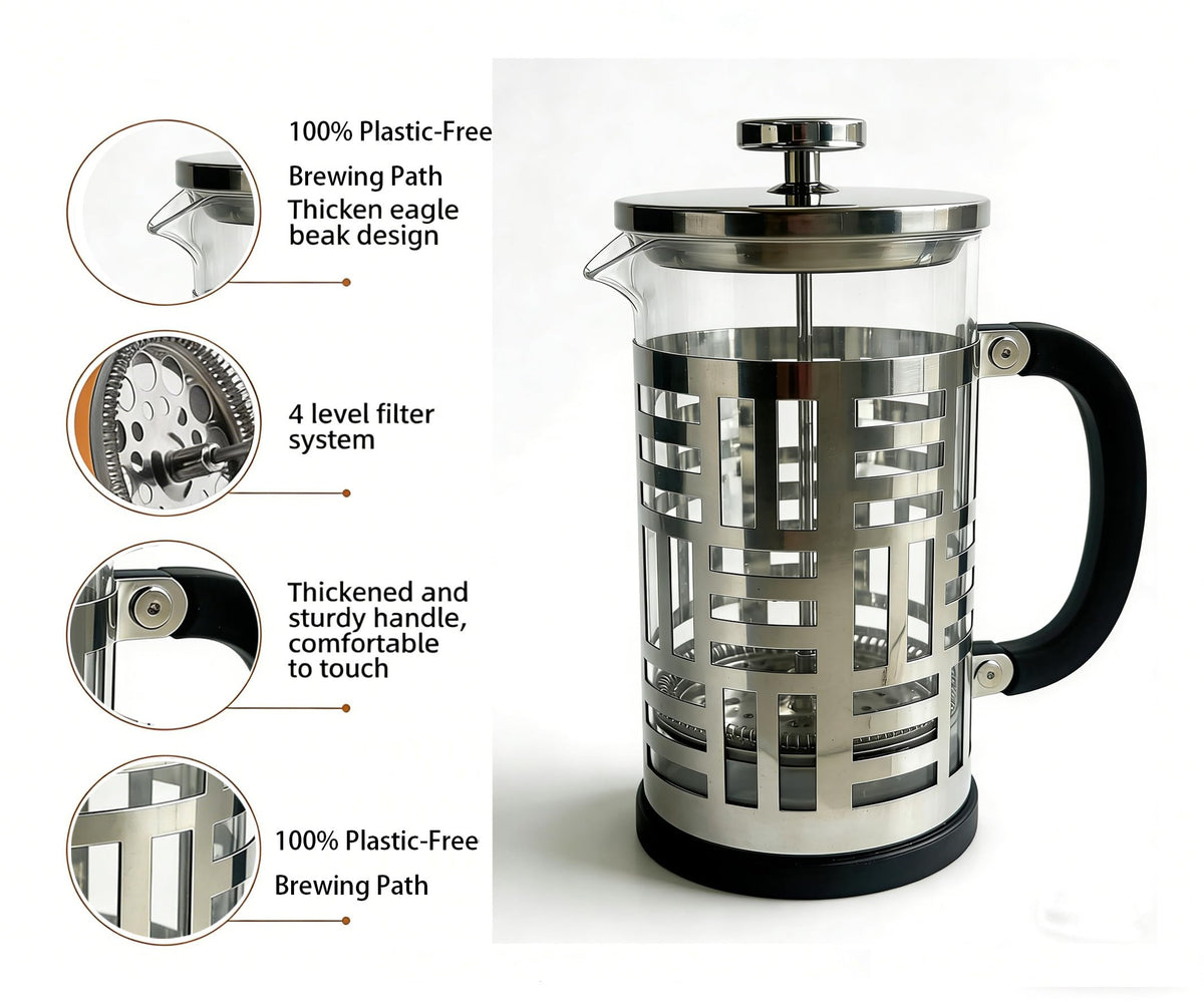 34 oz Brushed Stainless French Press Z595