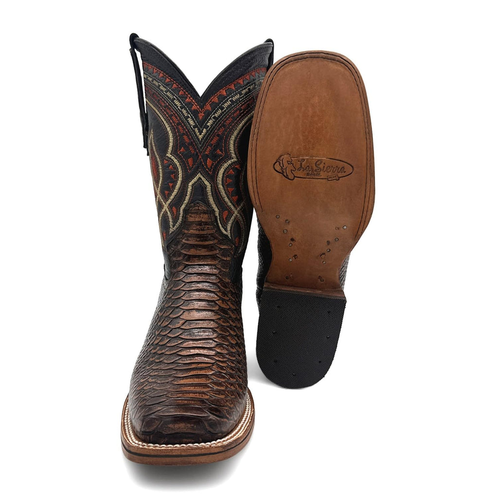 Mens Snakeskin Print Leather Western Boots A616101