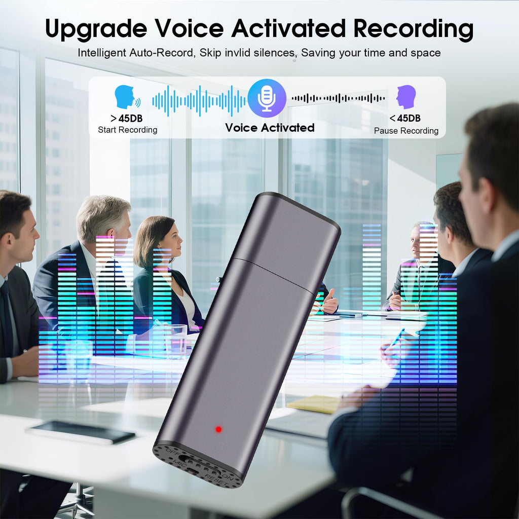 64GB Voice Activated Digital Voice Recorder with Noise Reduction T978662