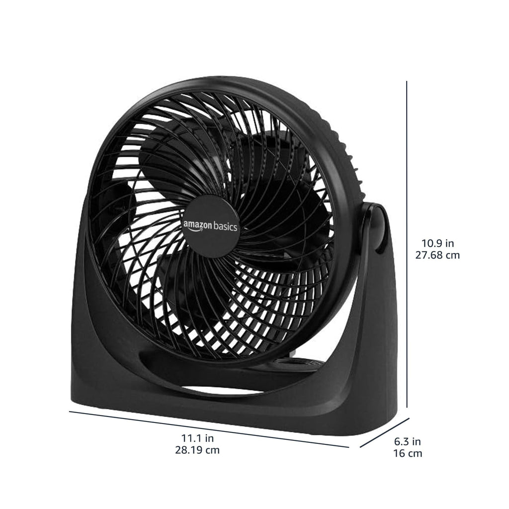 Black 3 Speed Air Circulator Desk Fan M62010