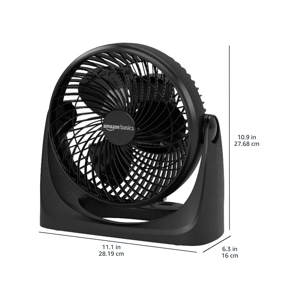 Black 3 Speed Air Circulator Desk Fan M62010