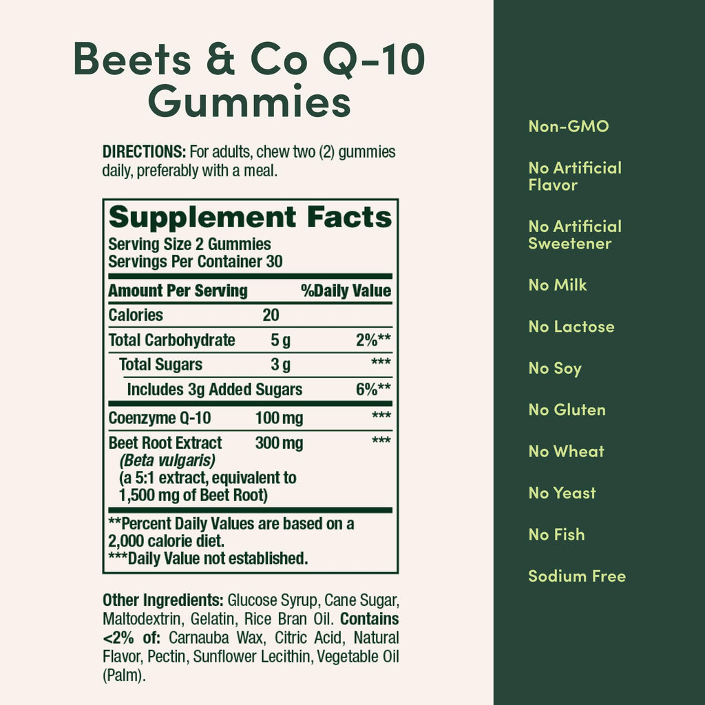 Beets Q-10 Raspberry Flavor 60 Ct E284