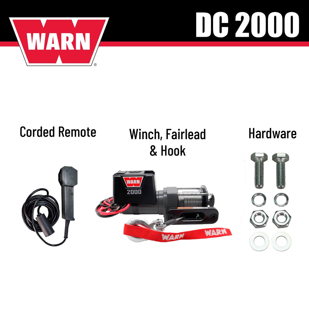 12V Electric Winch with 2000 lb Pulling Capacity B951620