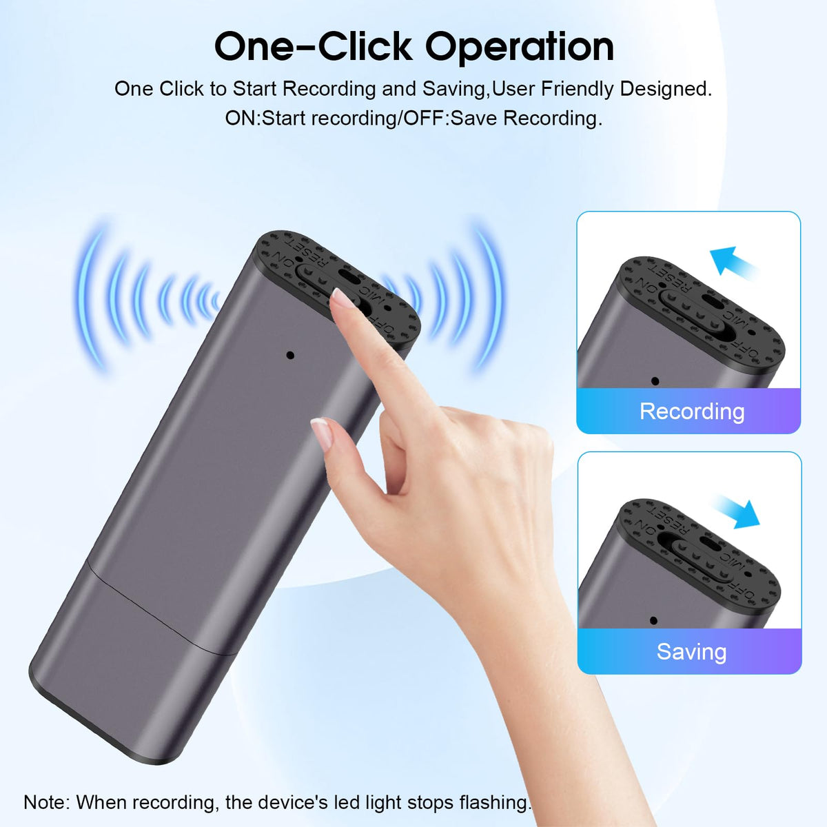64GB Voice Activated Digital Voice Recorder with Noise Reduction T978662