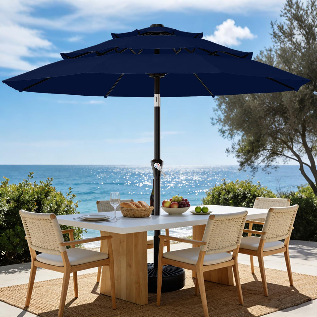 9ft 3-Tier UV Protection Windproof Patio Umbrella L17840