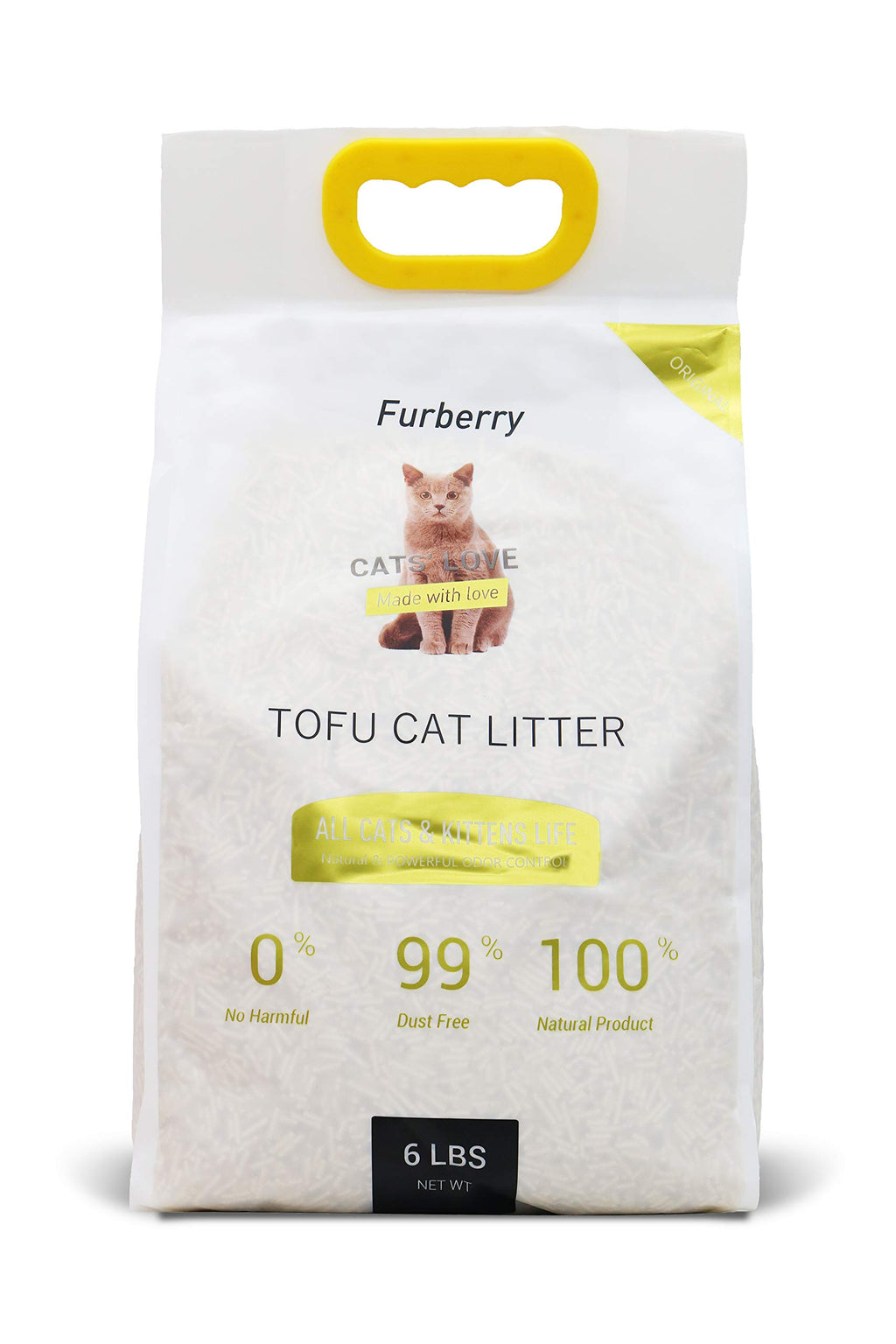 Natural Soy Tofu Cat Litter, Clumping, Flushable, Unscented, 2 Pack F712