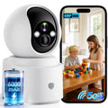 Battery Powered Wireless Indoor Security Camera, 4MP HD Pan/Tilt, 6000mAh Rechargeable, 5G&2.4G WiFi 6 R55581