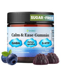 Calming Gummies with GABA, 5-HTP & Ashwagandha, Sugar-Free, Vegan, Natural Blueberry Flavor - 60 Count Y748