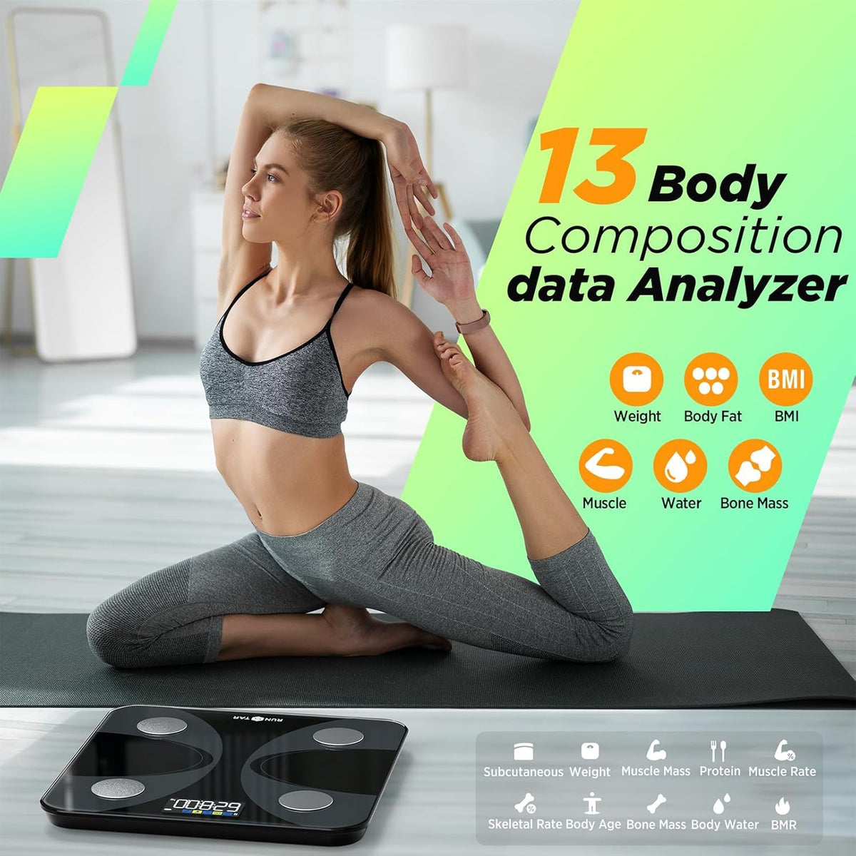 Accurate Digital Body Weight and Fat Percentage Scale B87020