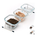 15° Tilted Glass Raised Cat Bowls E7013