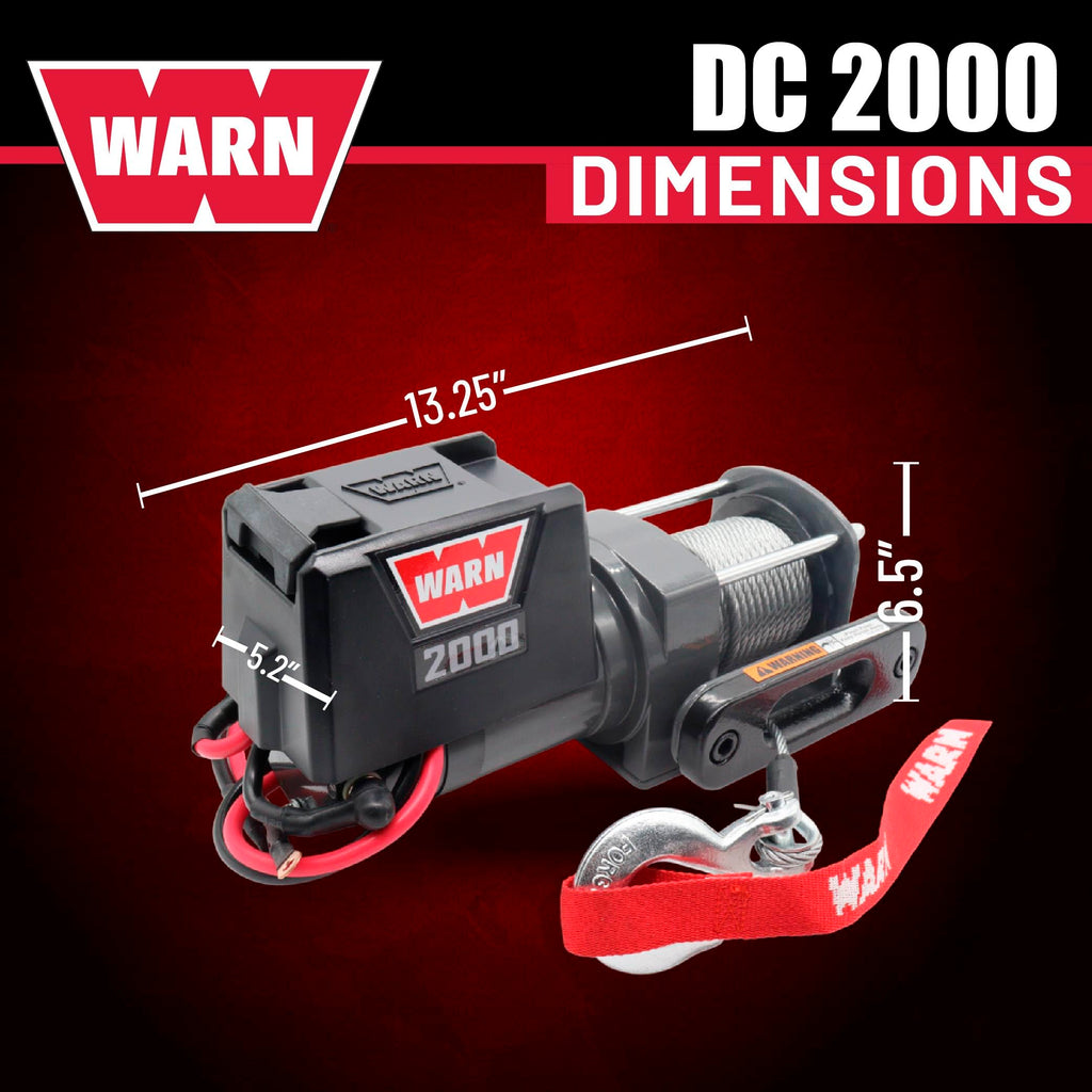 12V Electric Winch with 2000 lb Pulling Capacity B951620