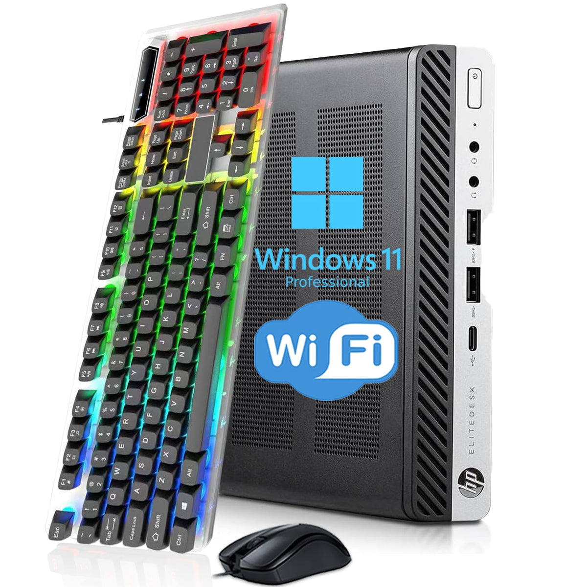 Mini PC Desktop Computer, Intel Core i5-9500T, 8GB DDR4 RAM, 256GB SSD, Windows 11 Pro N93904