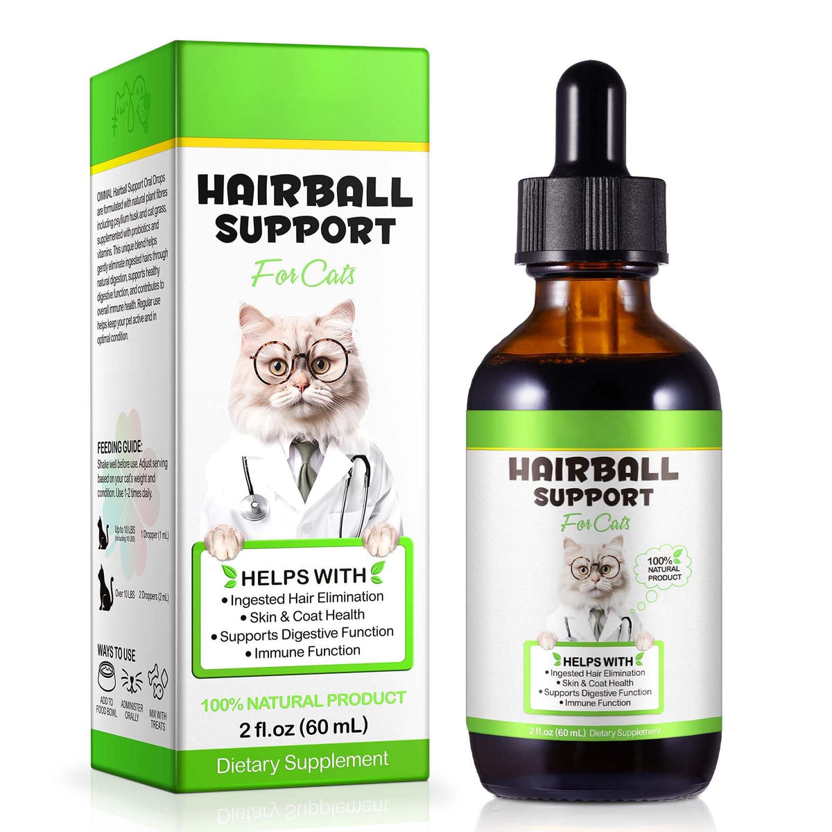 Natural Hairball Relief Drops with Pumpkin & Aloe 2 fl oz K915010