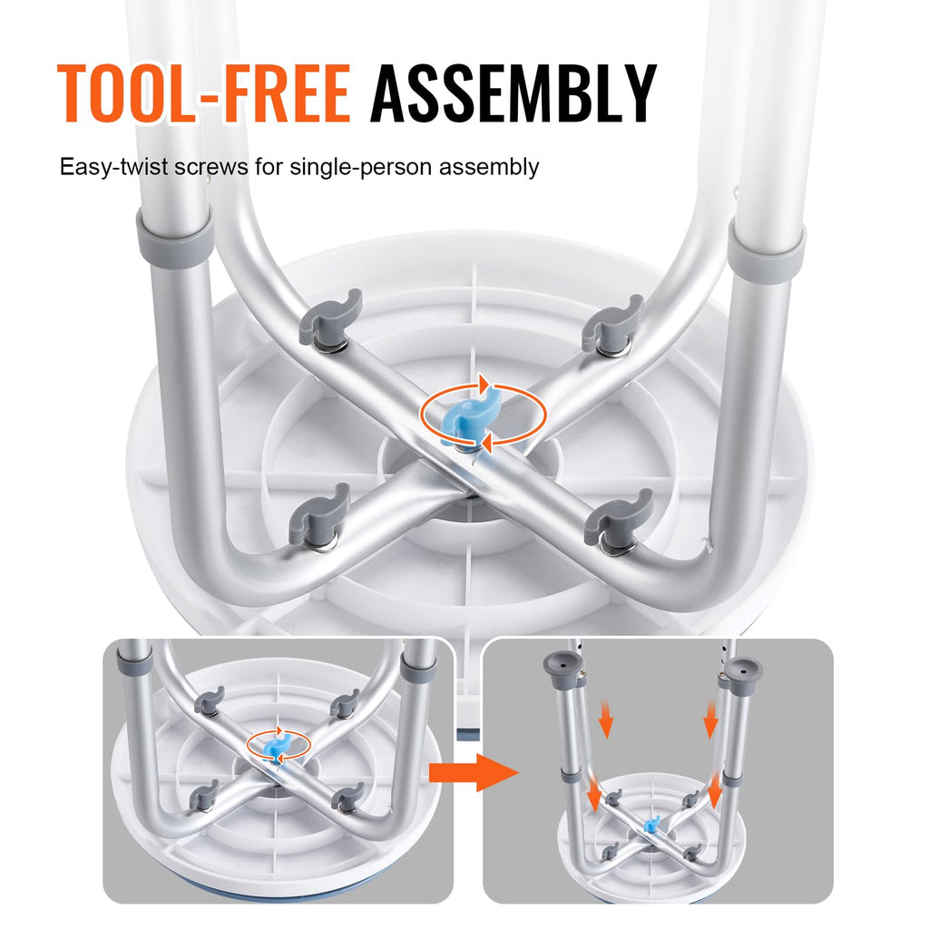 Adjustable Non-Slip Shower Chair 300 lbs Capacity G616649
