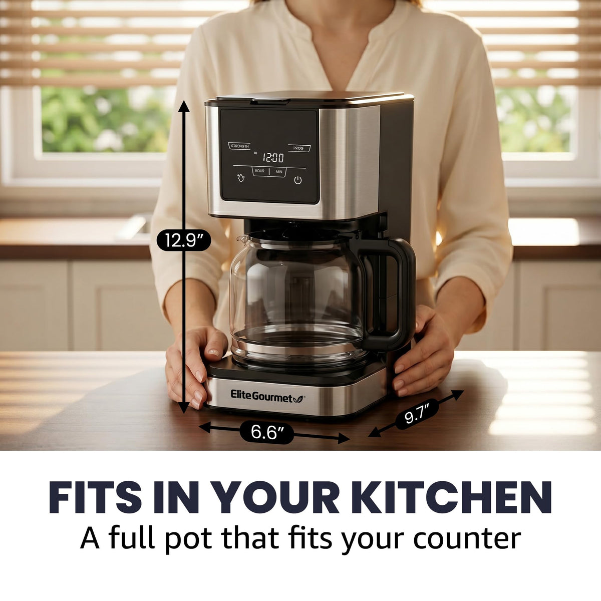 12-Cup Programmable Drip Coffee Maker S723