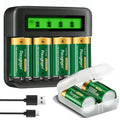 Rechargeable D Batteries with Charger R518
