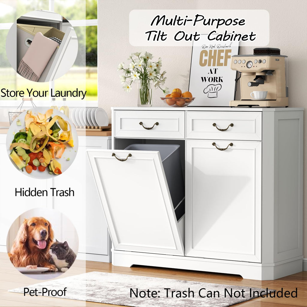Double Tilt Out Laundry Hamper Cabinet F32511
