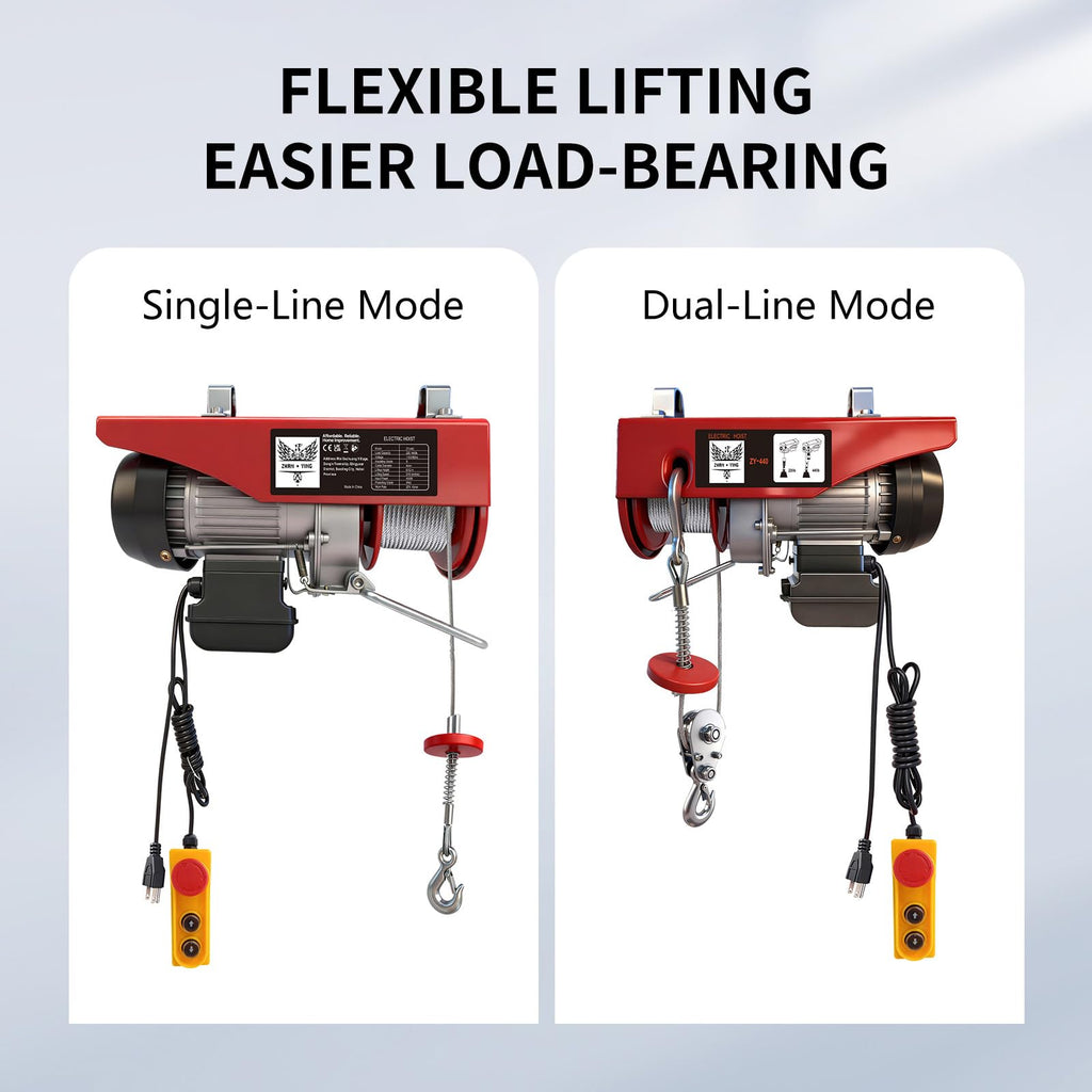 440 lbs 110V Electric Hoist with 14ft Wired Remote Control Y8037