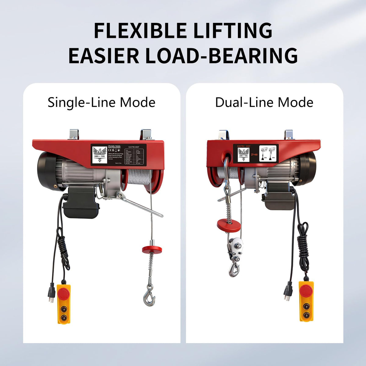 440 lbs 110V Electric Hoist with 14ft Wired Remote Control Y8037