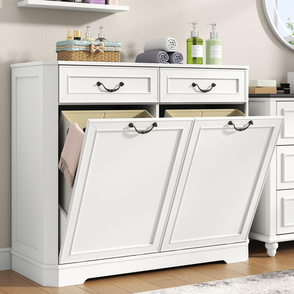 Double Tilt Out Laundry Hamper Cabinet F32511