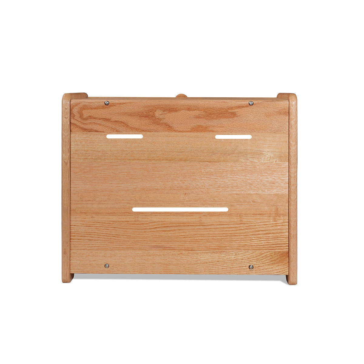 Solid Wood Oak Bread Box with Clear Window Q496