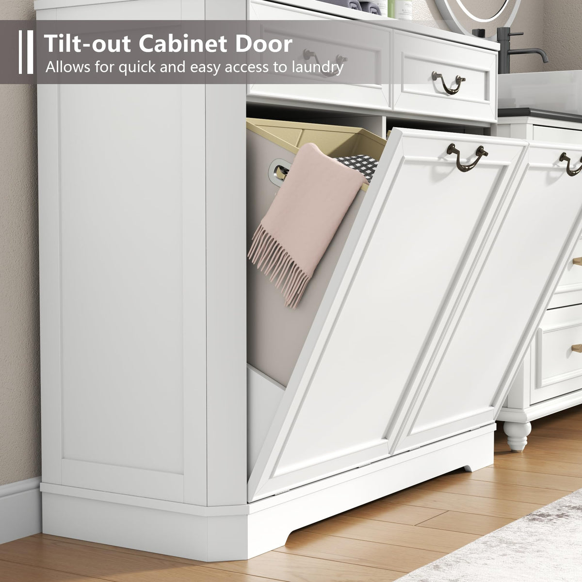 Double Tilt Out Laundry Hamper Cabinet F32511