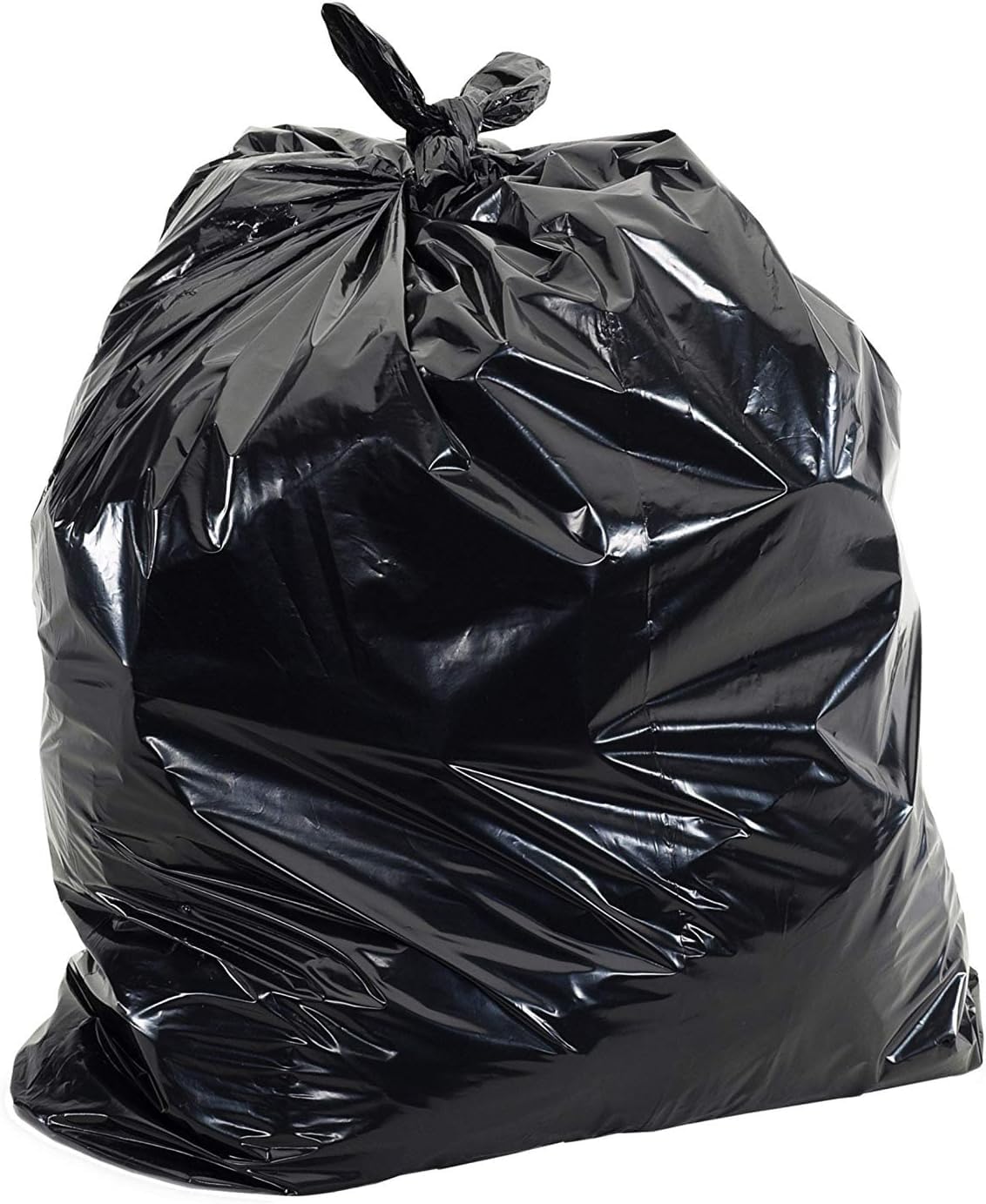 42 Gallon 4 MIL Black Heavy Duty Trash Bags Pack of 128 F298