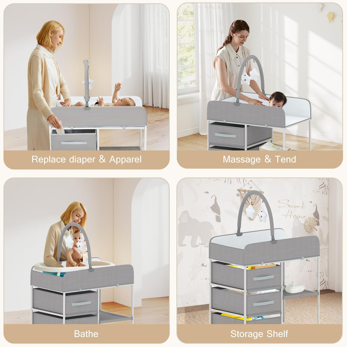 Portable Diaper Station with Waterproof Pad L346836
