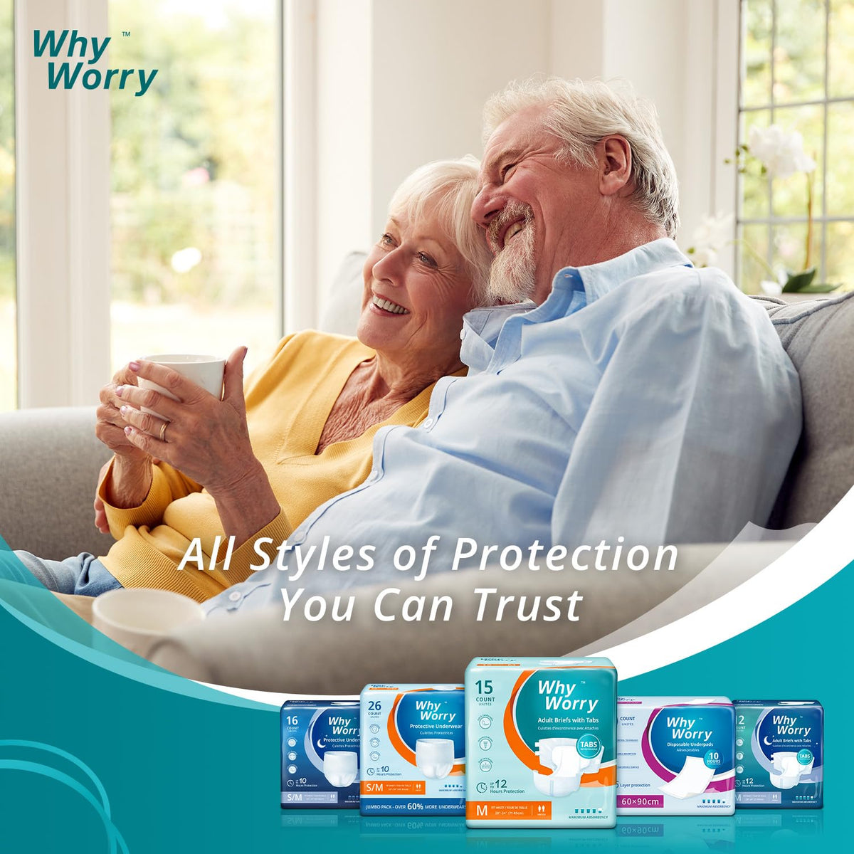 Adult Diapers with Tabs, Large, 15 Count R1178