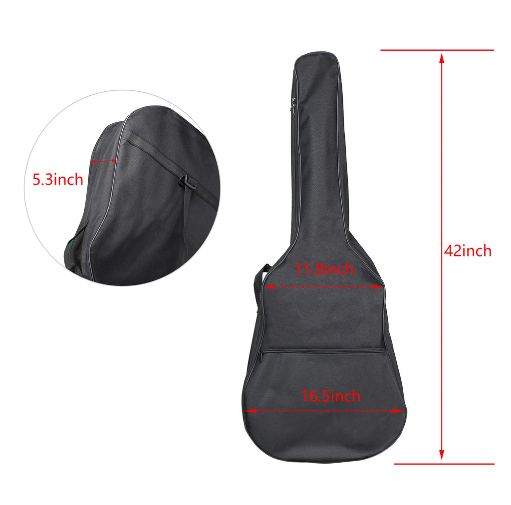 40 Inch Water-resistant Acoustic Guitar Bag with Shoulder Strap and Pocket K31634